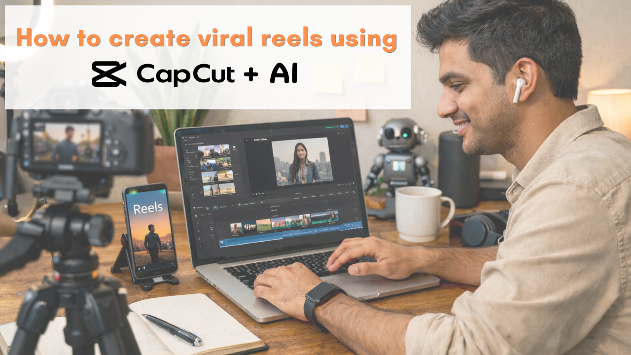 How to create viral reels using CapCut + AI
